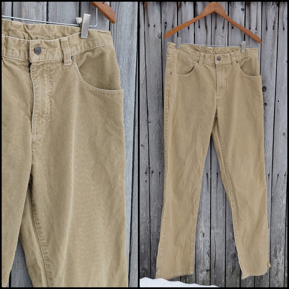 Patagonia tan brown khaki 5 pocket straight leg cordouroy pants Mens 33
